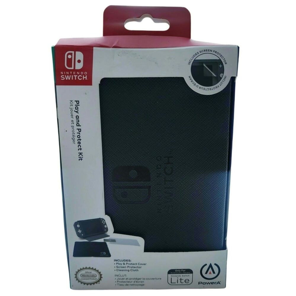 PowerA Nintendo Switch Lite Stealth Case Kit Play & Protect Black New
